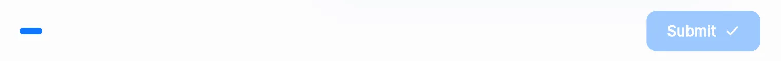 The bottom of Review & Finish: the page dot and the Submit button, still off.
